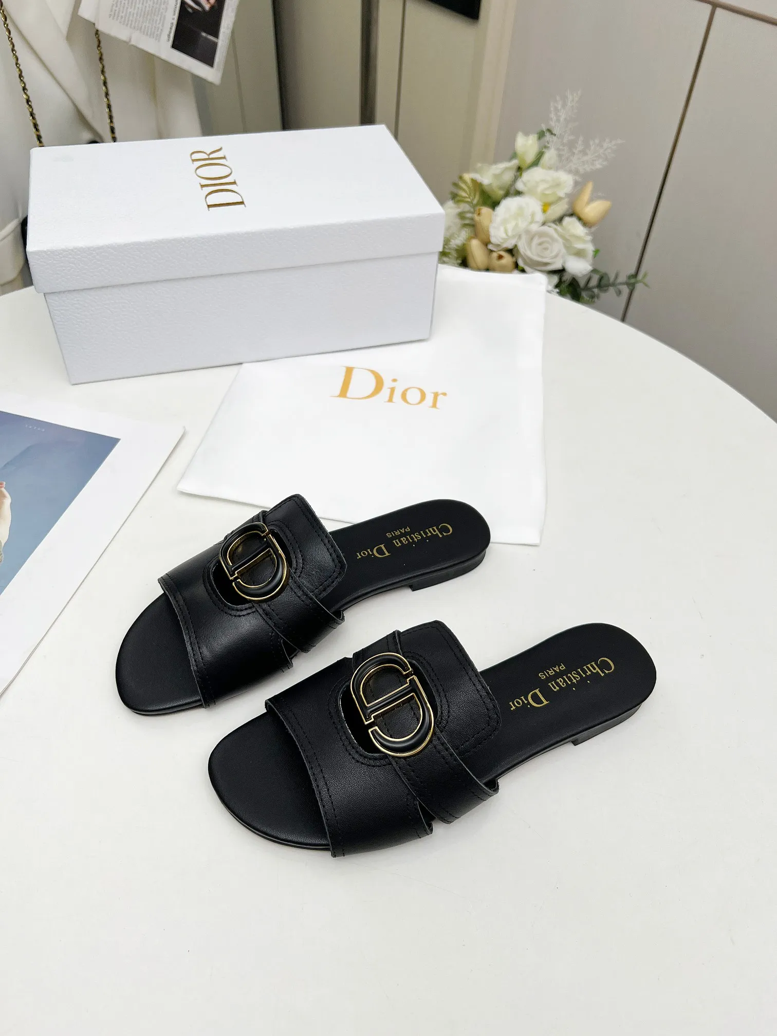 👟👟Ex-factory price 360👟👟 Genuine leather base +30 Dior spring and summer new model 6 colors optional code size 35-42
